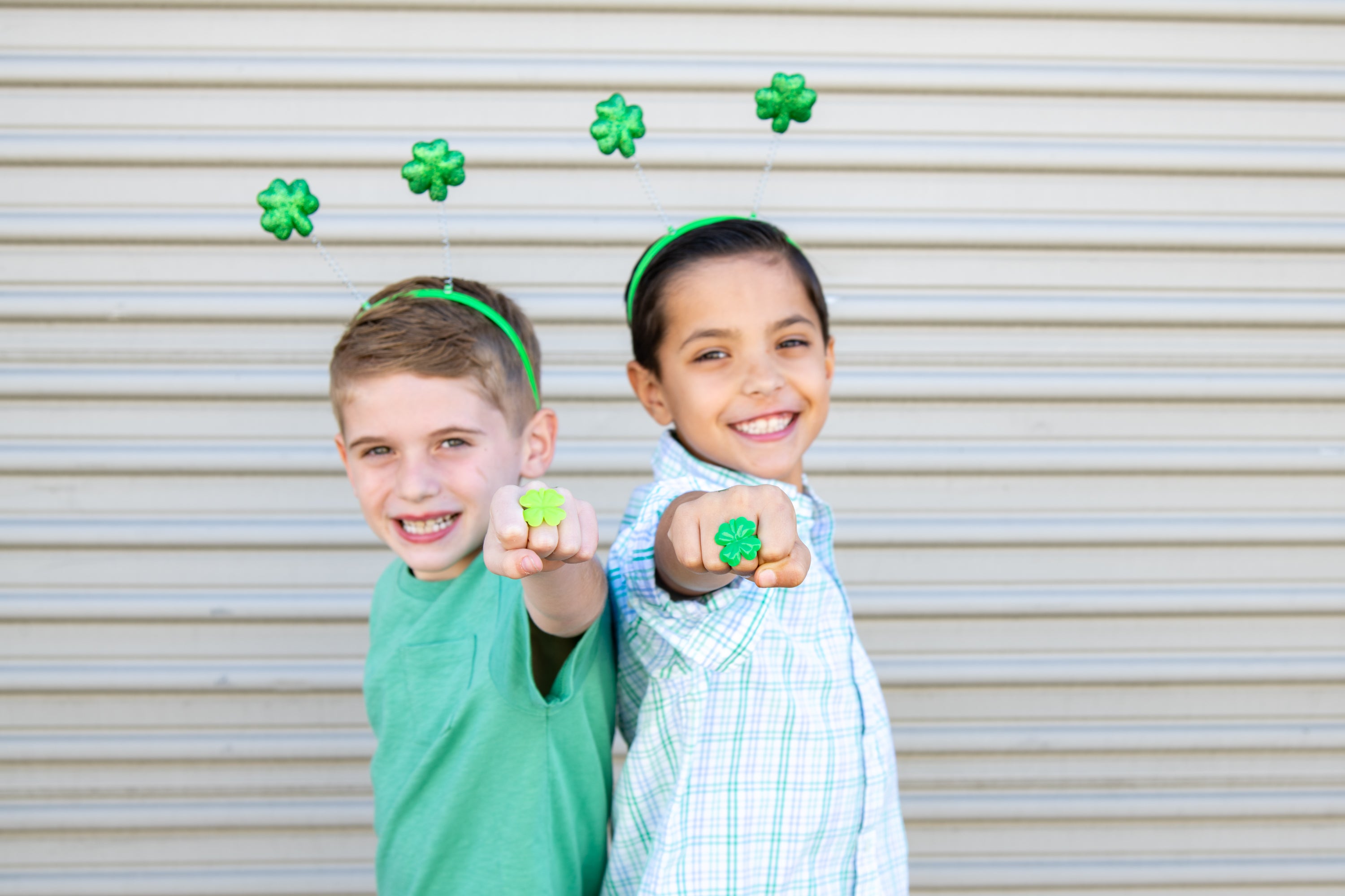 Wobbly Shamrock Glittering Headbands