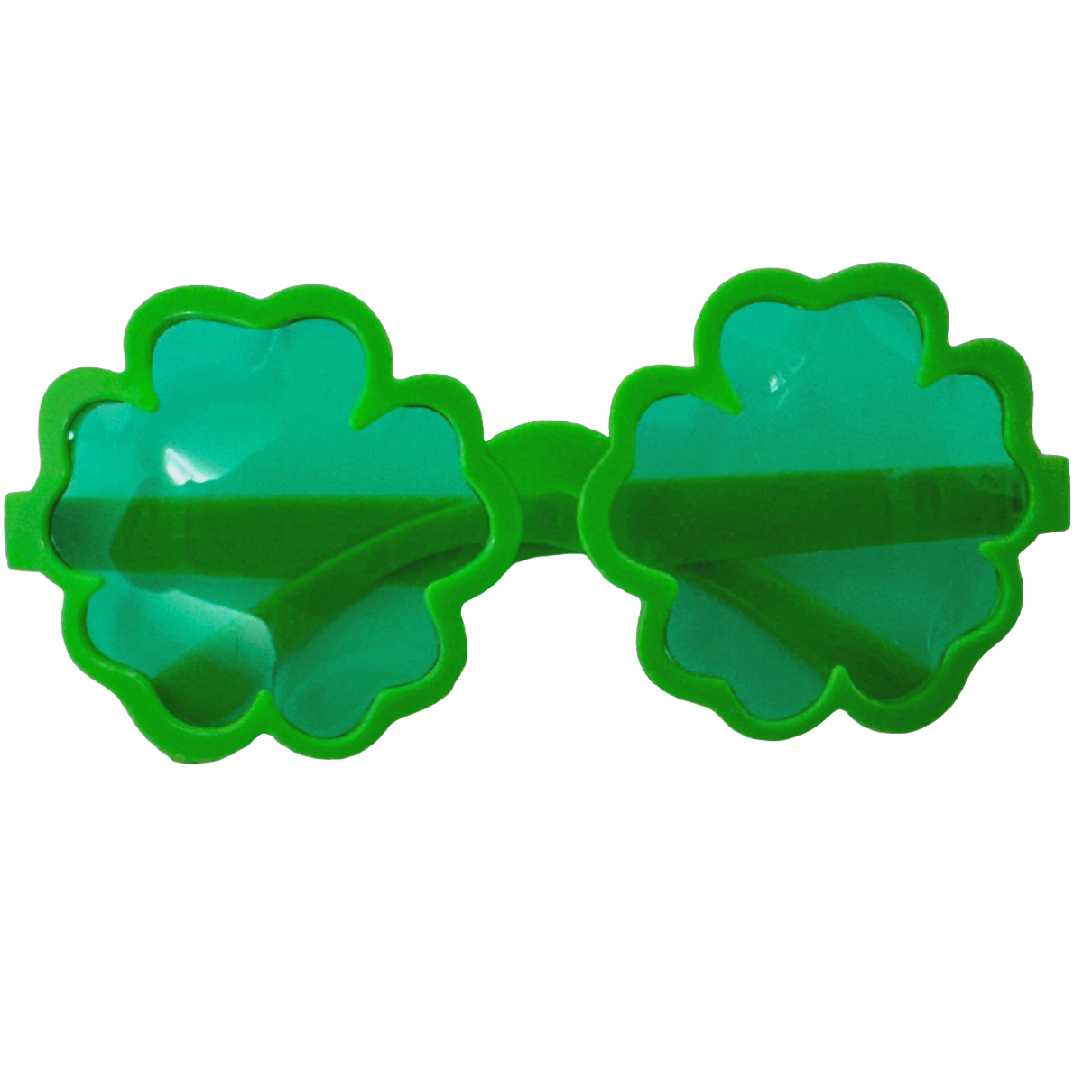 Green Shamrock Shaped Sun Glasses